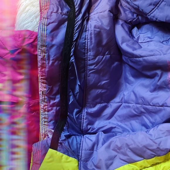 Kids Spyder Chartreuse Jacket size 12 - Picture 3 of 9